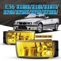 E36 안개등 BMW M3 (E36) 3 시리즈 1992-1999 안개등 교체 어셈블리 1 쌍 (노란색 렌즈)