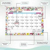 Portable Notebook Countdown Desk Calendar 2022 Writable Plan Desk Calendar