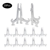 20Pcs Adjustable Folding Display Stands Racks Plastic Easels Plate Picture Photo Frame Card Holders