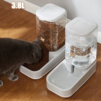 반려동물용 자동 급식 그릇 대용량 물 디스펜서 3 8L 개 고양이 급수기