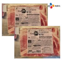 CJ 크레잇 육질탄탄 베이컨 1kg 업소용 x 2개