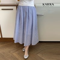 카라 KARRA 런던스트라이프시어서커스커트 A3F0132