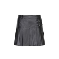 어뉴 골프 W LEATHER HALF PLEATS SQ BK 검정색 QCYAGDFWSQ05BK