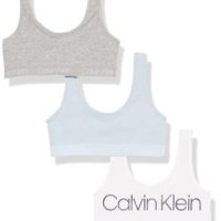 캘빈클라인 Calvin Klein 여아용 모던 면 브라렛 브라 3팩 엠프리 헤더