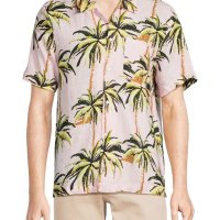 솔리드앤스트라이프 트리 프린트 린넨 셔츠 Palm Tree Print Linen Cabana Shirt 0400018974433