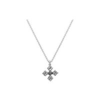 Harley-Davidson Womens Bling Pyramid Cross Necklace Sterling HDN0360-18 636394