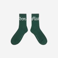 말본골프 말본 골프 스크립트 삭스 그린 Malbon Golf Script Socks Green