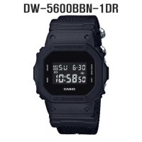 ICN 스퀘어 올블랙 코듀라밴드 천밴드 전자시계 지샥 DW-5600BBN-1DR