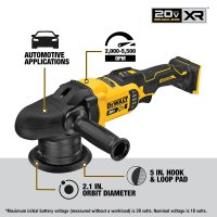 DEWALT 무선 속도조절 랜덤 연마기 최대 5 in 20V 브러시리스 모터 뷰티 왁싱 기계 DCM848