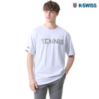 W쇼핑 케이스위스 K SWISS 윔블던 테니스로고 라운드 반팔티셔츠 - W쇼핑