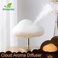 Kinscoter-클라우드 가습기 아로마 테라피 향수 에센셜 오일 디퓨저 따뜻한 야간 조명 모드