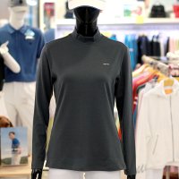 루이까스텔 여성 골프 가을 자수 솔리드 반목 긴팔 티셔츠 3LRTS908
