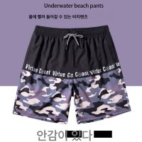 비치팬츠 남자 속건 루즈핏 수영바지 남자 수영 레깅스 반바지 L