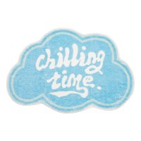 레터링 발매트 하늘색 카펫 구름 러그 귀여운 chilling time-에이리언