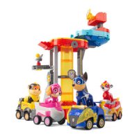 퍼피구조대 타워 발 순찰 전망대 타워 장난감 슈퍼 에너지 파워 개 팀 풀백 차량 빌딩 블
