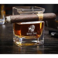 BUFFALO TRACE 위스키 글래스 W Cigar 홀더