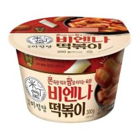 CJ 간편식 아이간식 미정당 비엔나떡볶이300g 용기형