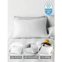 소프라움 프로즌2 여름 냉감 베개커버 구스베개솜 FIRM 세트 밝은회색 Q48FROZEN2-GR-PILLOW-FI