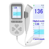 디지털 곡선 태아 도플러 아기 심장 박동 임신부 Gravida 유아 심박수 모니터 듀얼 모드 3 0MHz 초음파