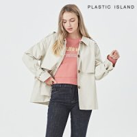 플라스틱아일랜드 코튼 숏 데일리 트렌치 코트 PMTWC007 LE1208040367