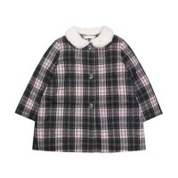 BONTON 여아 체크 모직 코트 GY BQW21CC18N