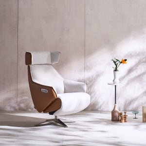 LE3 아티모 1인 패브릭 전동 리클라이너 브라운