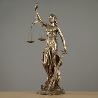 변호사 정의 여신 동상 법조인 장식 유럽 사법 균형 법률 사무소 사무실 장식인형