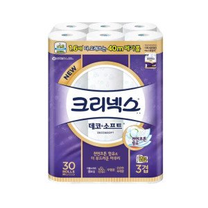 크리넥스 유한킴벌리 크리넥스 데코 앤 소프트 3겹 40m 30롤
