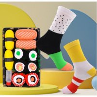 Men And Women Creative Gourmet Sushi Cotton Socks Fashion Cartoon Wild Basketball Socks Sports Socks