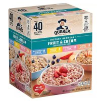 롯데웰푸드 퀘이커 Quaker 인스턴트 시리얼 오트밀 프루츠 크림 30G 40입