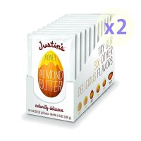 저스틴 일회용 허니 아몬드 버터 파우치 1 15oz 32g 10입 X 2개 Justin s Honey Almond Butter Squeeze Packs