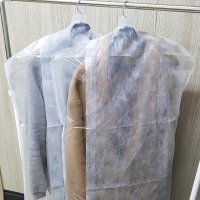 부직포 패딩 양복 먼지덮개 코트 의류보관 옷 커버 행거비닐 2P