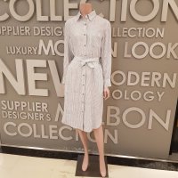 BCBG NC13 봄 여름 스트라이프 린넨 원피스 B2B3O603