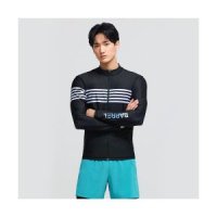 BARREL 맨 오션 집업 래쉬가드 MEN OCEAN ZIPUP RASHGUARD BI2MWRG08BLK