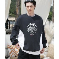 MODERMENT 챔피온매치 오버사이즈 맨투맨 차콜 Champion-match Oversize Sweatshirt Charcoal