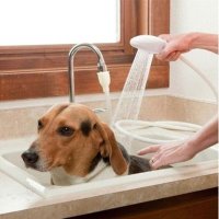 Portable Handheld Splash Shower Pet Dog Cat Shower Head Tub Faucet Attachment Hose Head Washing Spri