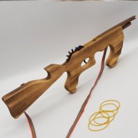 어린이 장난감 권총 고무줄총 나무 QWB-B권총
