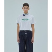 MARITHE FRANCOIS GIRBAUD NEW COLLEGE LOGO TEE