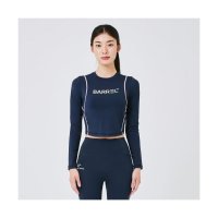 BARREL 우먼 바이브 크롭 래쉬가드 미드나잇블루 WOMEN VIBE CROP RASHGUARD MIDNIGHT B3SWWCR003MBL