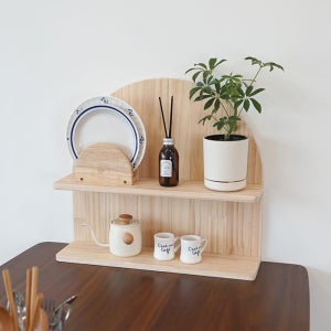 [롯데백화점] 미아트 아름데코 토이린 라디원목 라운드 2단 선반-대 LE1214829529