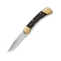 Buck Knives 손가락 홈과 가죽 피복 벅 나이프 110 접이식 헌터