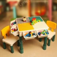 레고테이블 어린이집 듀플로 블록 원목 호환-단일상품
