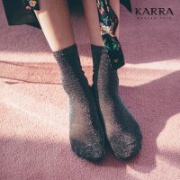 카라 KARRA 시스루샤인펄미들삭스 KB1MSO007A