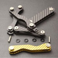 Carbon Fiber Key Holder Smart Key Wallet DIY Keychain EDC Pocket Car Keys Holder Organizer Chains Ke