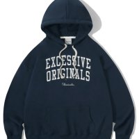 FILLUMINATE 오버핏 익세시브 로고 후디-네이비 Overfit Excessive Logo Hoodie-Navy Hoodie S