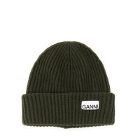 GANNI FW22 가니 Beanie BEANIE HAT GREEN A4429 861