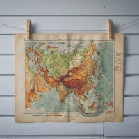 1928 빈티지 아시아 지도