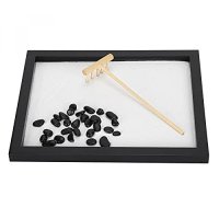 Mini Zen Garden, Sand Table Ornament DIY Imitation Sandbox Tray Mini Landscape Meditation Zen Sandbo