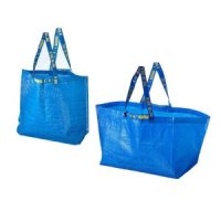 이케아 블루 파란색 큰 장바구니 가방 비닐가방, 2개