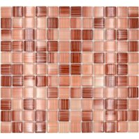 Glass mosaic mosaic tile style beige brown kitchen back wall Mos74-1209
